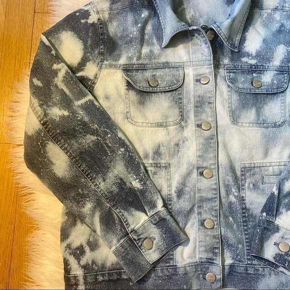 WOMEN’S Papagallo Bleached Denim Jacket Sz Small - Picture 3 of 6
